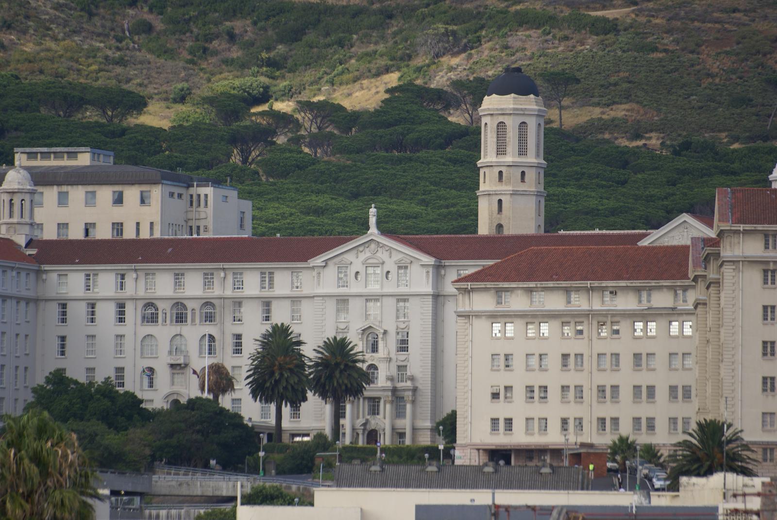 The old main building of Groote Schuur Hospital in Cape Town