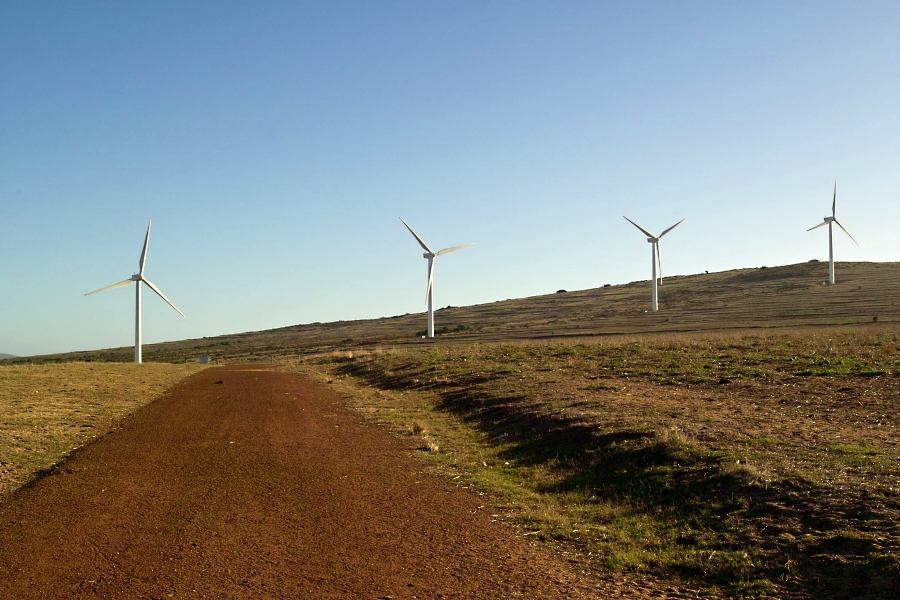 Wind turbines at Darling wind farm in South Africa